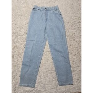 Vintage Sunset Blues Womens 6/7 Sun‎ Bleached Mom Jeans 80s Made In USA Midrise